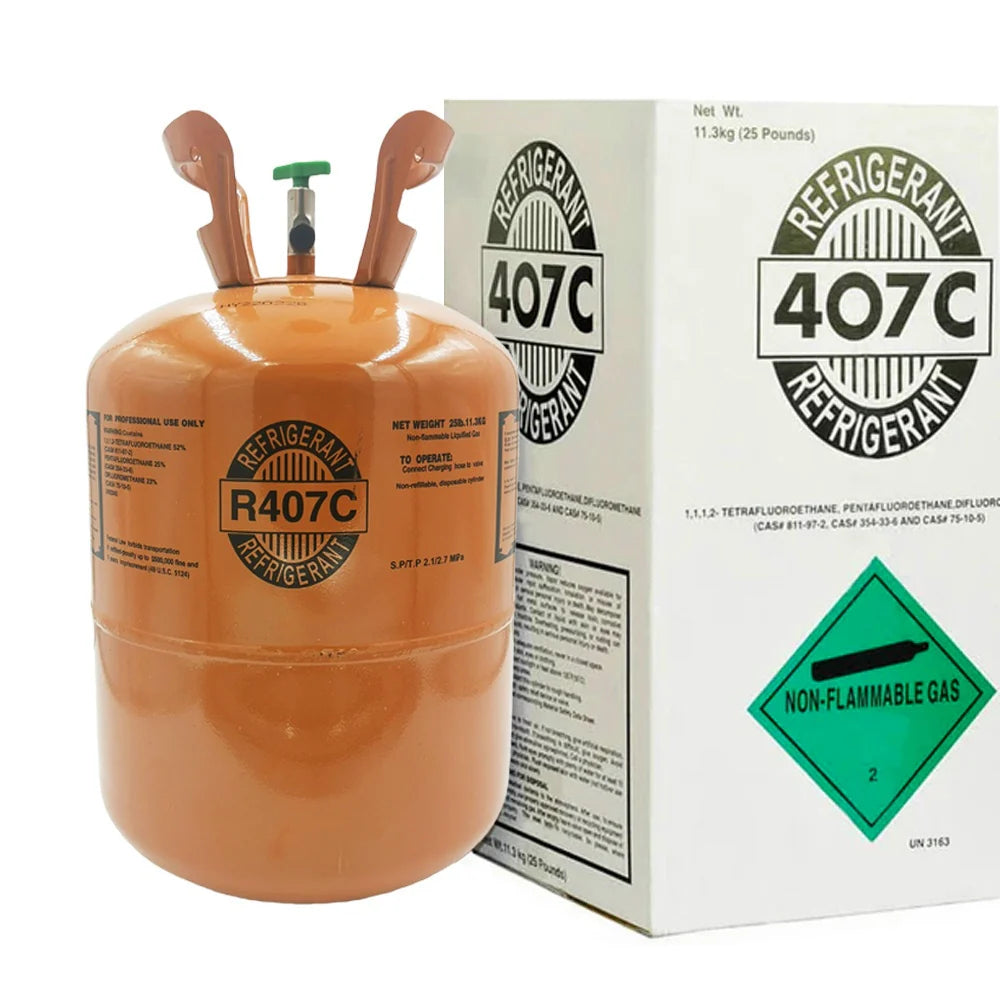 25LB R407C Refrigerant GAS High-Performance for HVAC Refrigeration Systems Packaging Tank