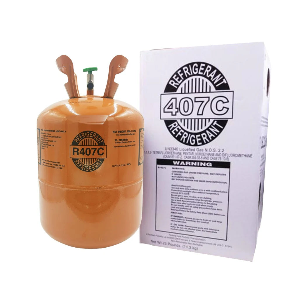 25LB R407C Refrigerant GAS High-Performance for HVAC Refrigeration Systems Packaging Tank
