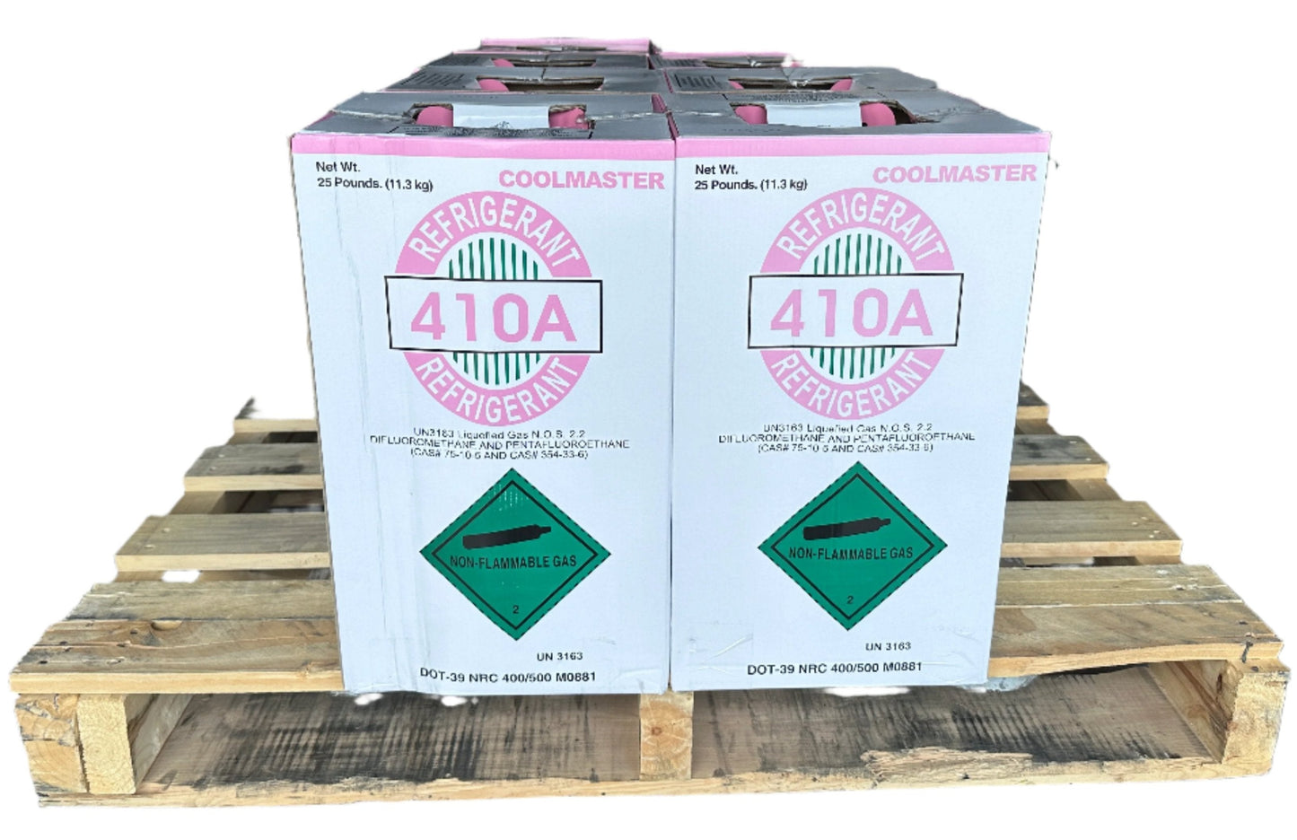Pack of 10 × 25lb R-410A Refrigerant – Made in USA