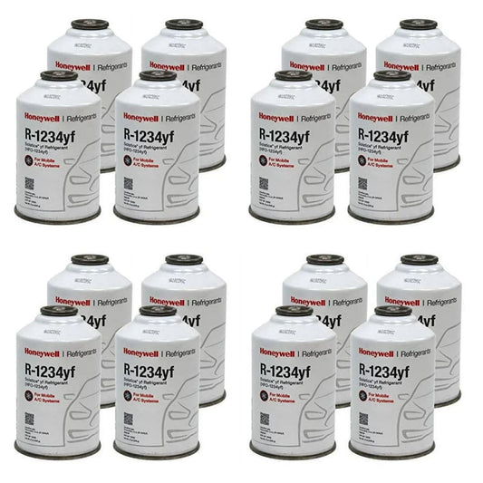 Honeywell R-1234yf Refrigerant – 16 Cans (8oz Each), Genuine – Made in USA